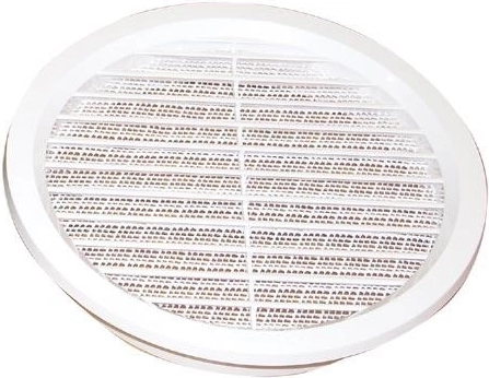 Plastová větrací mřížka se síťovinou, průměr 125 mm – Bílá