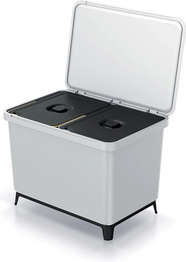 Třídicí odpadkový koš Systema 2×23 l popelavě šedý