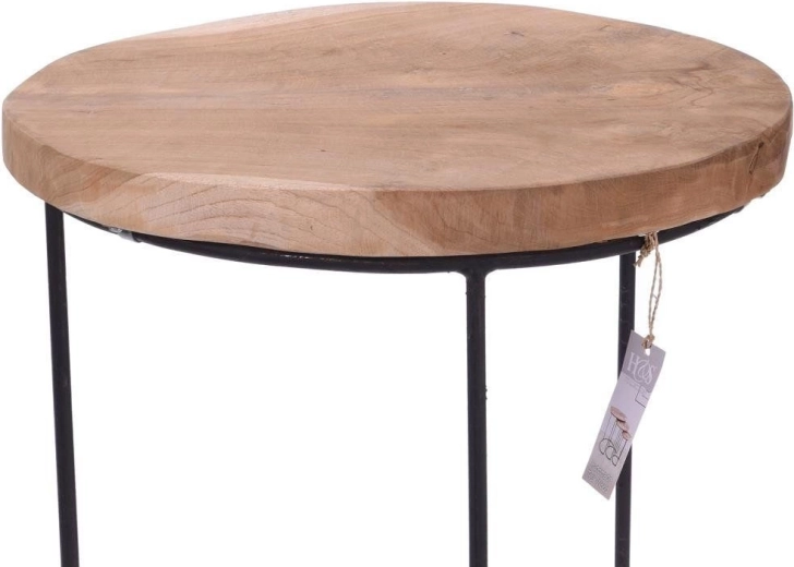 Přírodní teakové dřevo a pevný kov