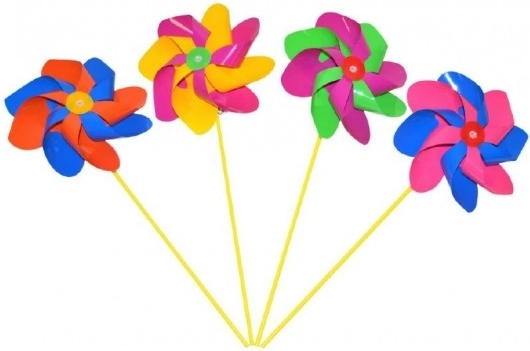 Barevný plastový větrník 20 cm