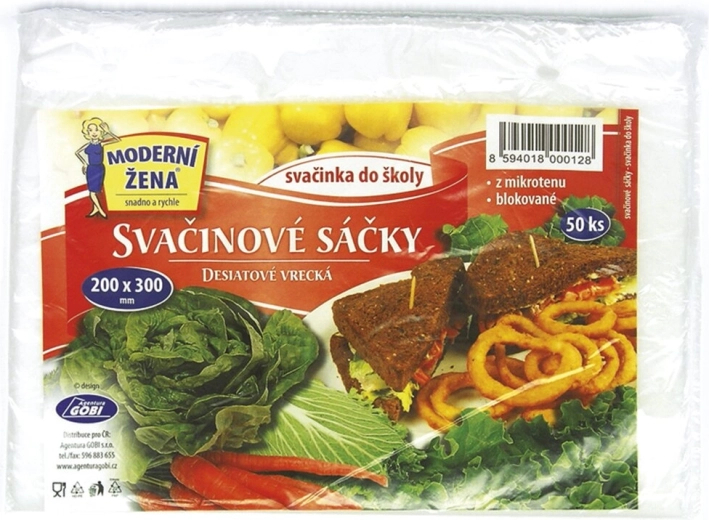 Svačinové sáčky 20 × 30 cm, 50 ks