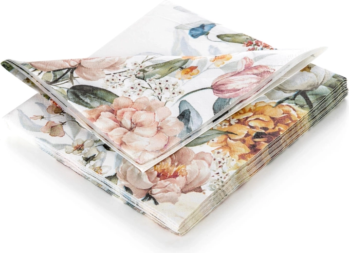 Ubrousky New meadow 33 × 33 cm, 3vrstvé (20 ks)