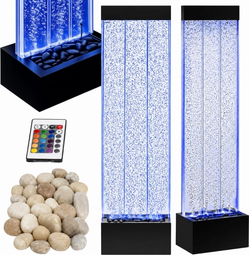 Volně stojící bublinková vodní stěna LED RGB 150 × 39 × 26 cm