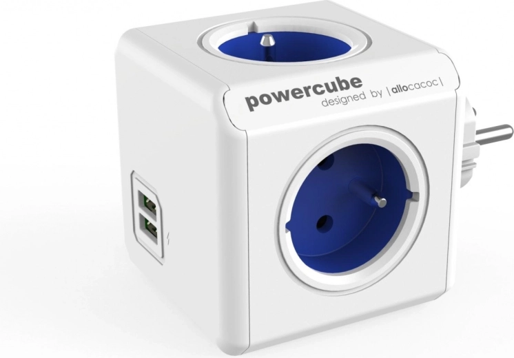 Rozbočovač zásuvek PowerCube Original USB modrý