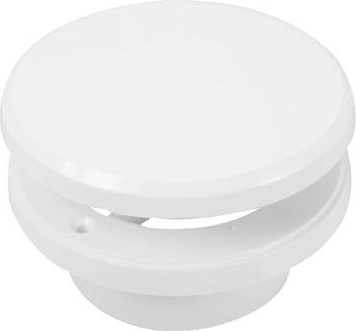 Talířový ventil s regulací PH 125 mm, bílý plast