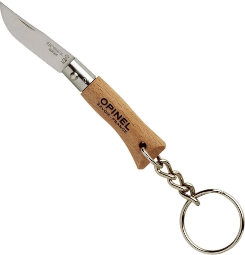 Opinel N°02 Inox kapesní nůž na klíče 3,5 cm, bukové dřevo