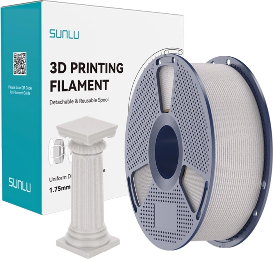 Sunlu PLA mramorový filament vysokorychlostní – světle šedý
