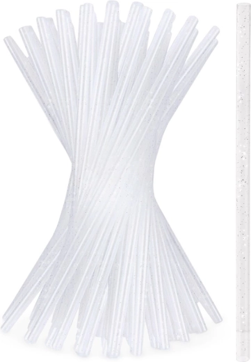 Sada třpytivých opakovaně použitelných brček 22 cm – 50 ks