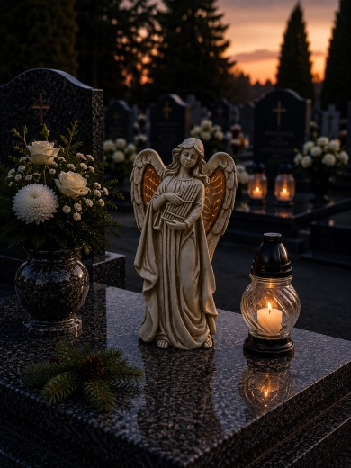 Andělská figurka se svítícími LED křídly
