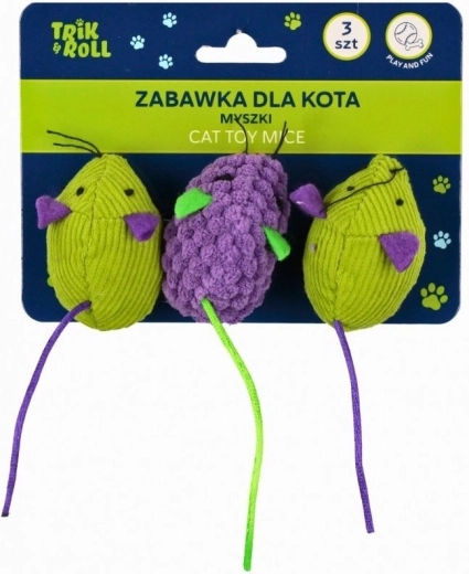 Hračka pro kočku myšky 3 ks