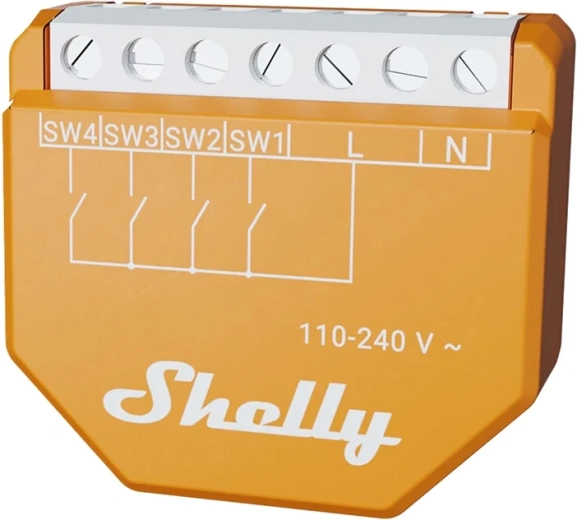 Shelly wave i4 lr inteligentní vstupní modul Z-Wave