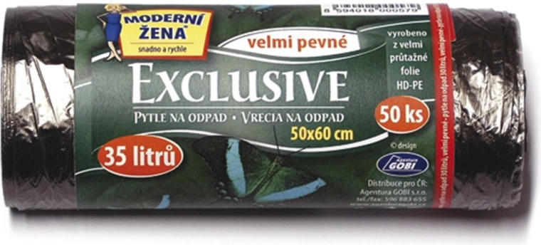 Sáčky na odpad Exclusive 35 l černé 50 ks