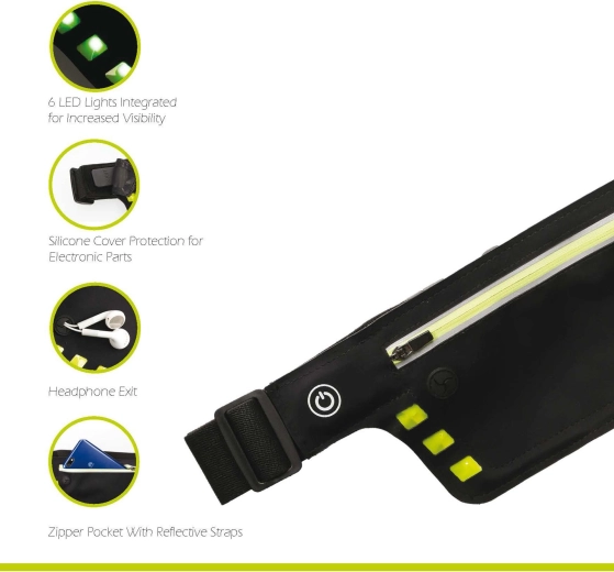 Wheel-Bee běžecká ledvinka Night Runner s LED osvětlením