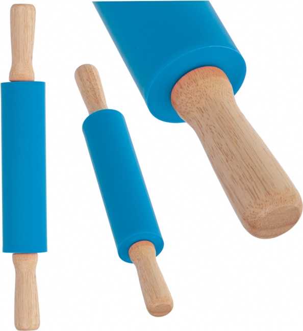 Silikonový váleček na těsto modrý 38 cm