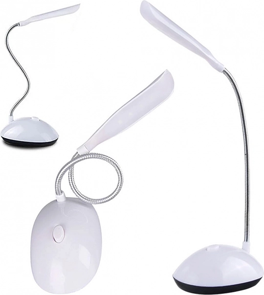 Školní stolní lampa LED bílá