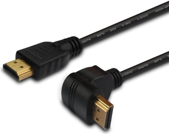 Savio úhlový HDMI kabel v1.4 3D 4K 1,5 m zlatý