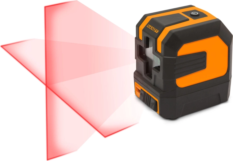 Přesné červené laserové linie