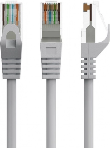 Patch kabel kategorie 6 měď UTP 10m šedý