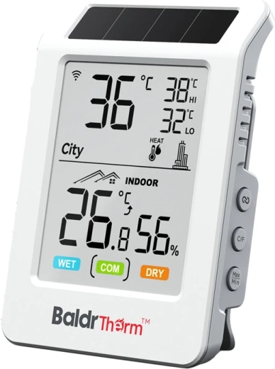 Baldrtherm solárně napájený Wi‑Fi termohygrometr HCS596WB