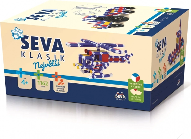 Stavebnice SEVA Klasik Největší – plastová konstrukční sada 1162 dílků
