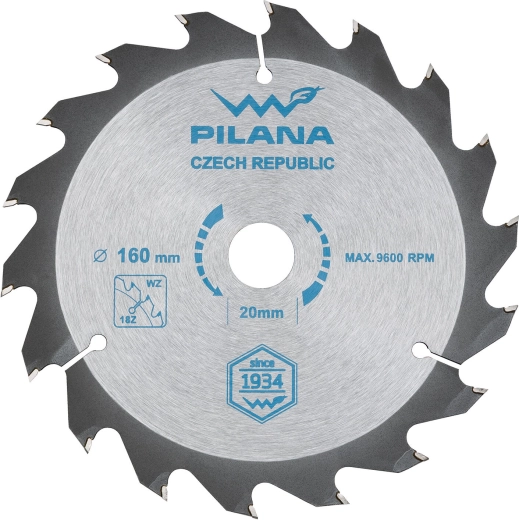 Pilový kotouč PILANA 160 mm, 18 zubů, WZ, SK