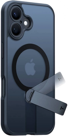 Pouzdro s otočným stojánkem TORRAS Pstand Spin pro iPhone 16, černé