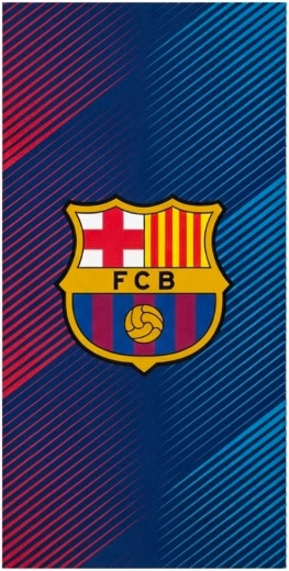 Bavlněná osuška FC Barcelona s pruhy