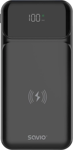 Bezdrátová powerbanka Savio 10 000 mAh s Qi a 20 W