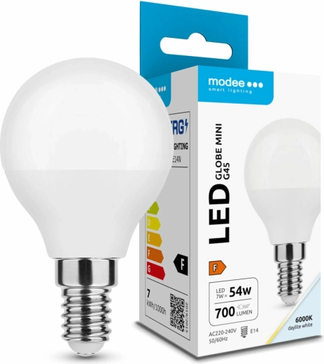 LED žárovka G45 7 W E14 studená bílá 700 lm Modee Lighting