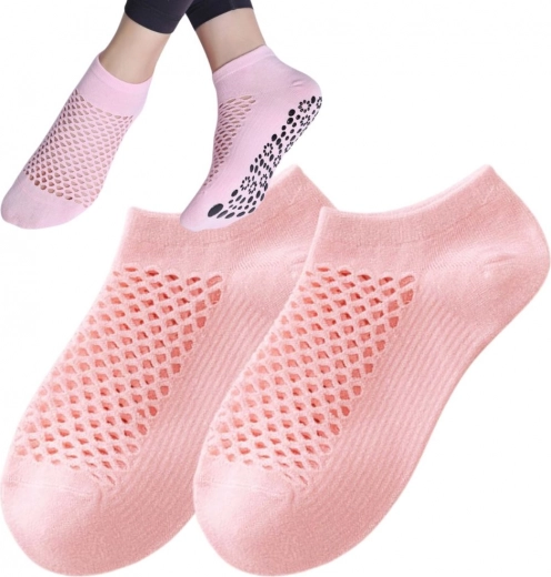 Protiskluzové bavlněné ponožky na jógu, prodyšné, velikost 36–40