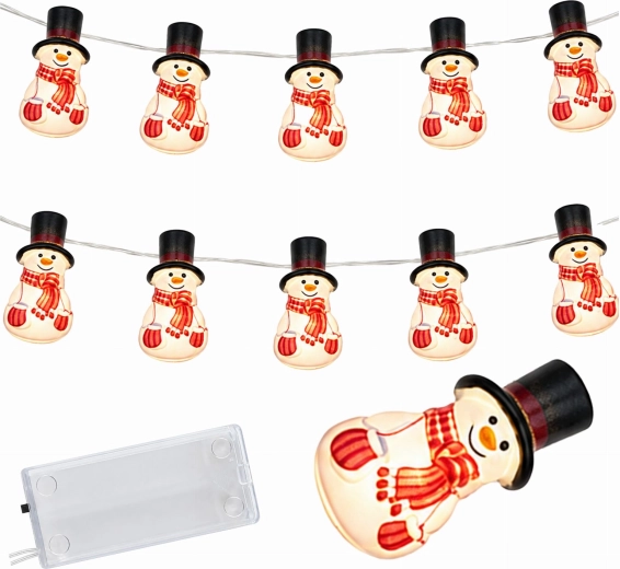 Vánoční LED girlanda se sněhuláky 110 cm - 1 kus