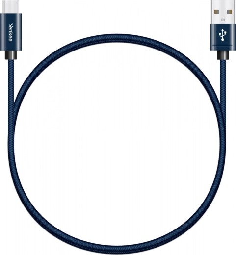 Textilní USB-A 2.0 / USB-C kabel 3 A, 480 Mb/s