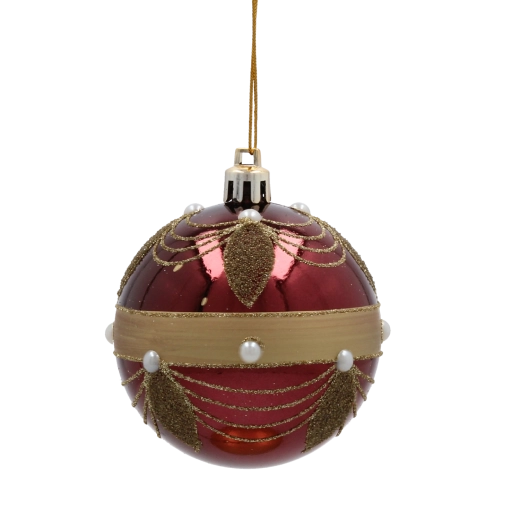 Luxusní burgundská se zlatými detaily