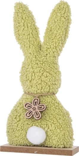 Dekorativní figurka Boucle zajíc zelená 25 cm