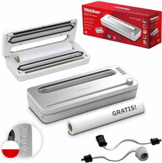 Vakuová svářečka potravin 120 W s příslušenstvím, bílá