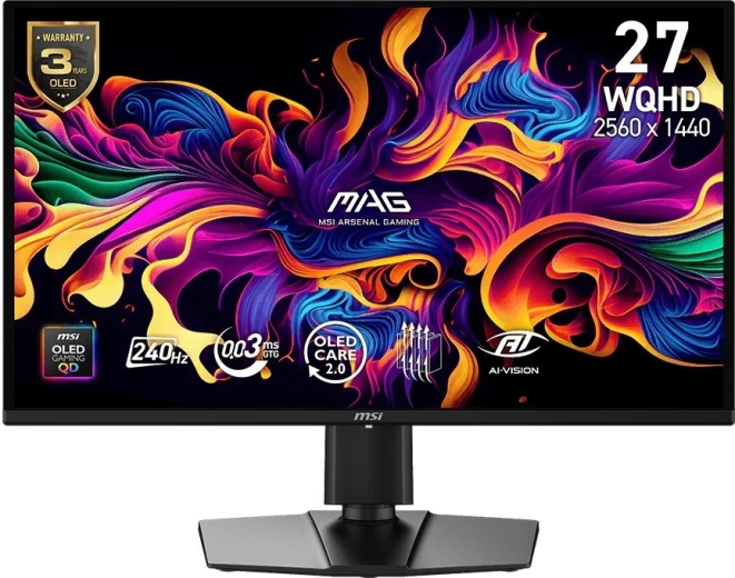 Herní monitor MSI MAG 27 QD‑OLED WQHD 240 Hz