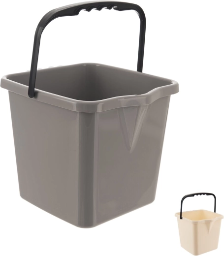 Hranaté plastové vědro 12 l, mix barev