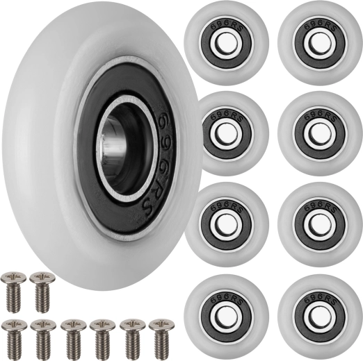 Ruhhy kolečka do sprchového koutu s kuličkovým ložiskem 23 × 6 mm (8 ks)