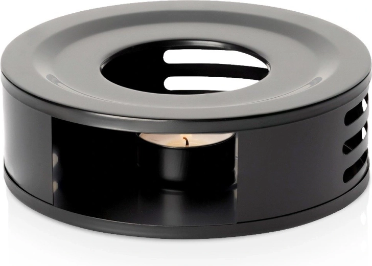 Černý nerezový ohřívač pod čajovou konvici 15 cm