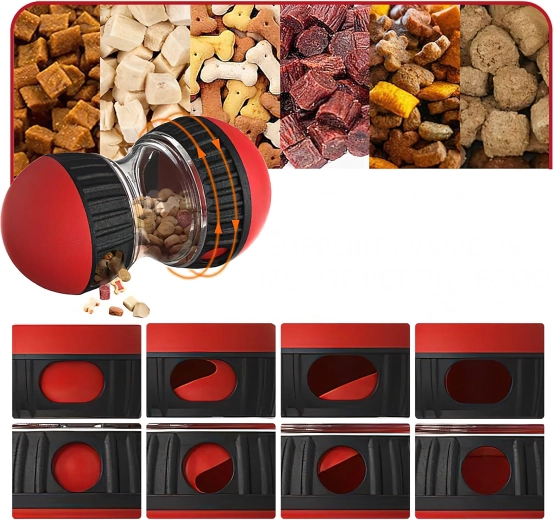 Nastavitelné otvory pro různé pamlsky