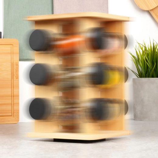 Otočný design pro rychlý výběr koření