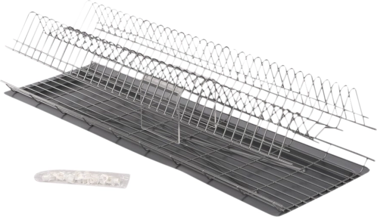 Metpol nástěnný odkapávač do skříňky 80 cm stříbrný s táckem