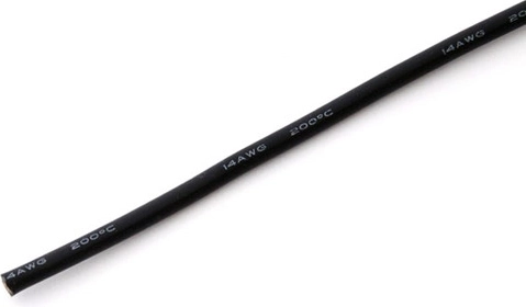 Silikonový vodič MSP 2,0 mm² (14 AWG) černý - 1 m