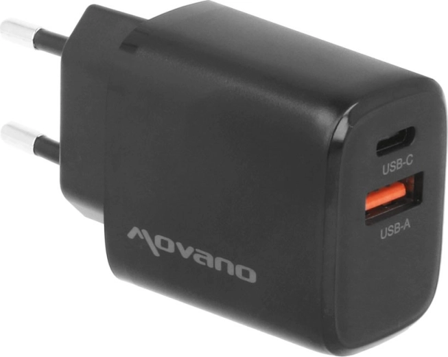 Dva porty: USB‑C PD + USB‑A