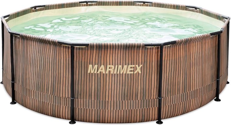 Bazén Marimex Florida 3,05 × 0,91 m se zabudovaným skimmerem, motiv teak
