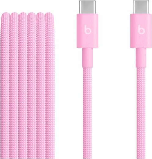 Beats pletený kabel USB‑C na USB‑C 1,5 m turborůžový