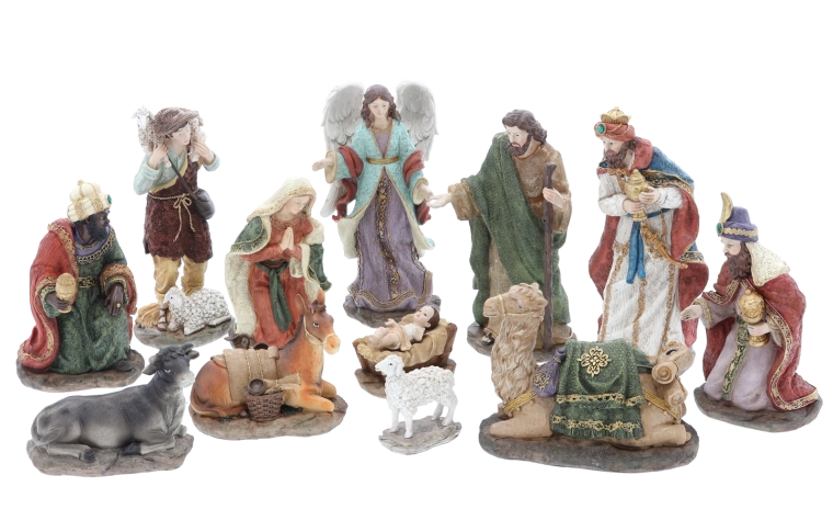 Kompletní betlémská scéna pro sváteční atmosféru