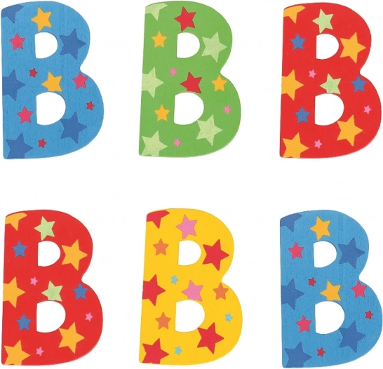 Bigjigs Toys dřevěné písmeno B s hvězdičkami