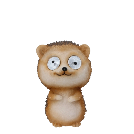 Zahradní solární figurka ježka se svítícíma očima LED