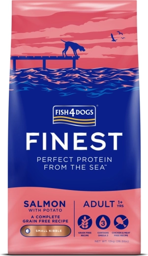 Fish4Dogs Finest losos s bramborami – granule pro dospělé psy malé velikosti 12 kg